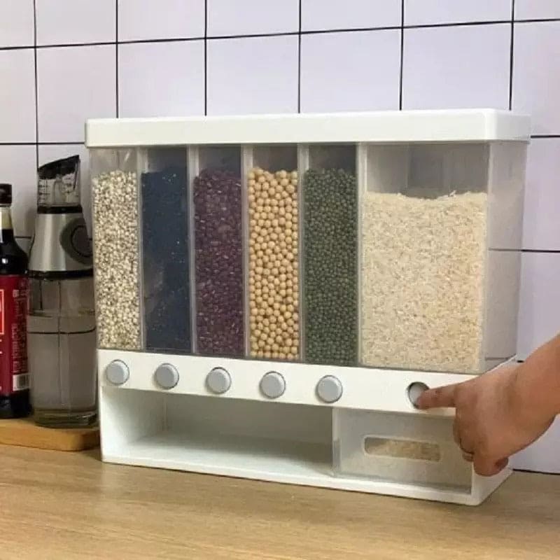 10 kg Cereal Dispenser, Wall-Mounted Dry Food Dispenser, Cereal Food Storage Container, Kitchen Storage Tank 10 kg Cereal Dispenser, Wall-Mounted Dry Food Dispenser, Cereal Food Storage Container, Kitchen Storage Tank